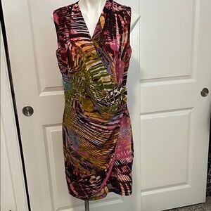 Colorful Abstract Pattern Mini Dress